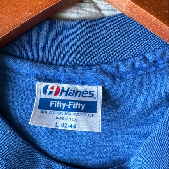 Vintage 1990s Laconia T Shirt Double Side Graphic Print Made in USA Size L - Picture 8 of 9